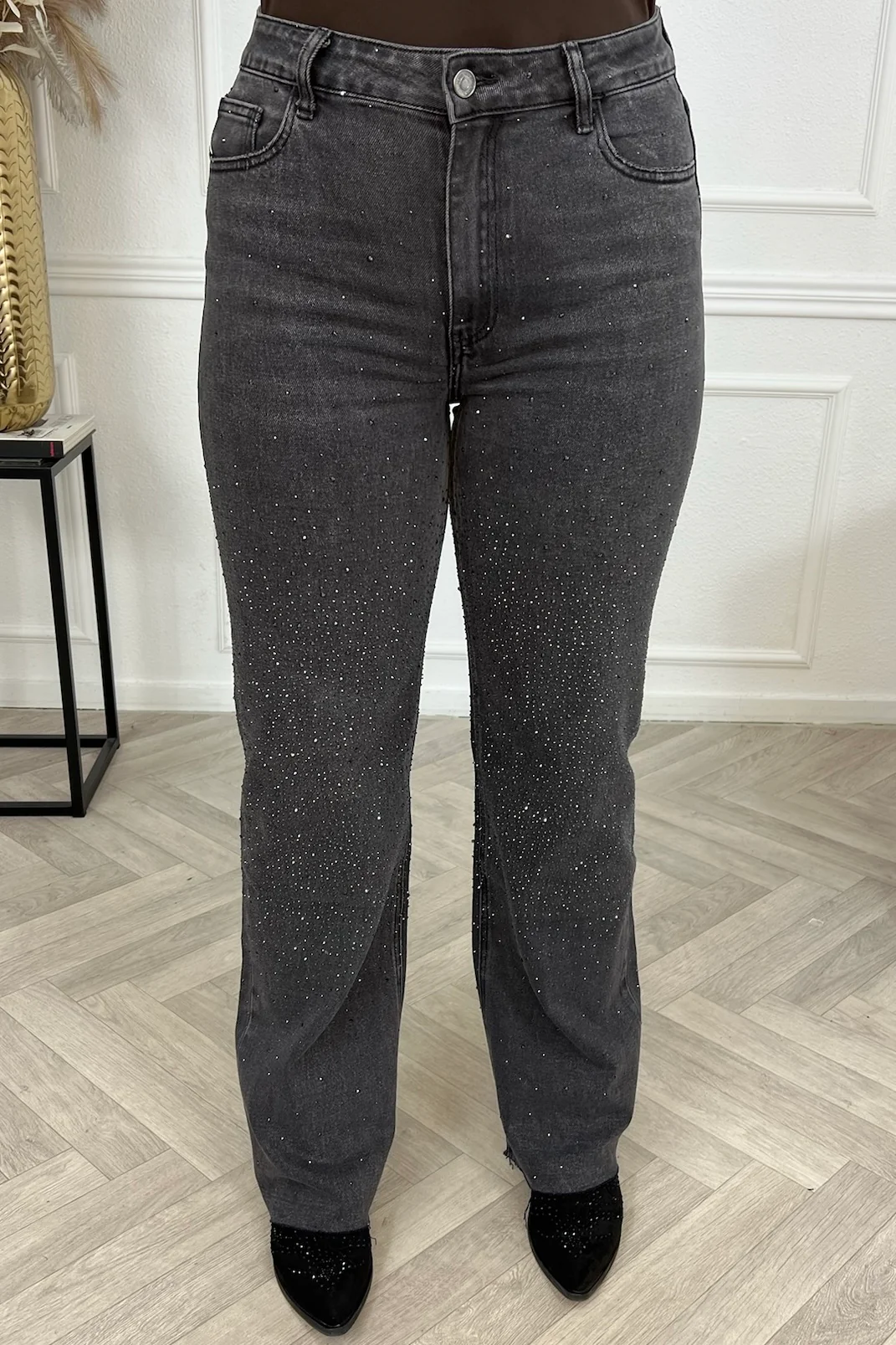 All Over Glitter Tall Jeans - Black - Image 2