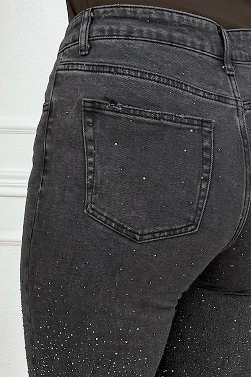 All Over Glitter Tall Jeans - Black - Image 4