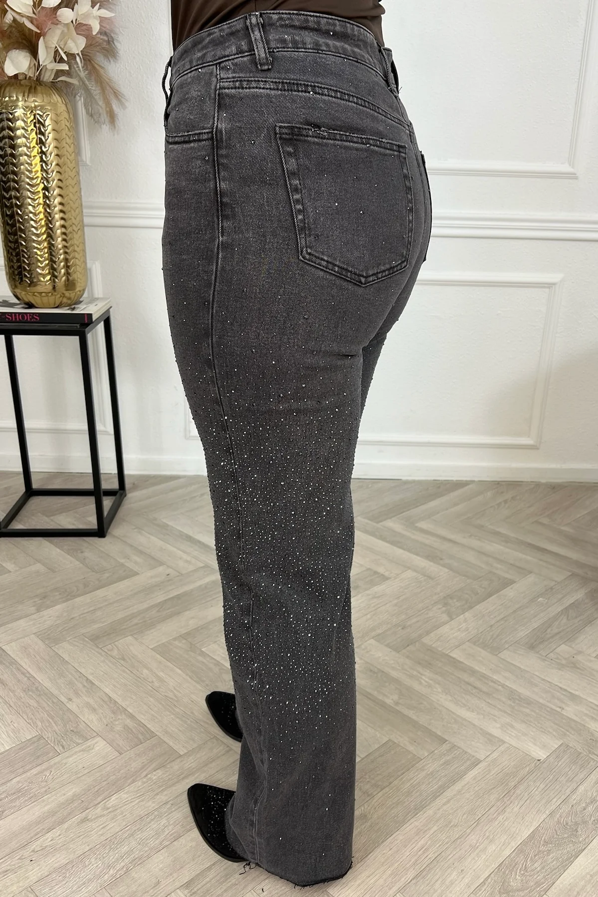 All Over Glitter Tall Jeans - Black - Image 5