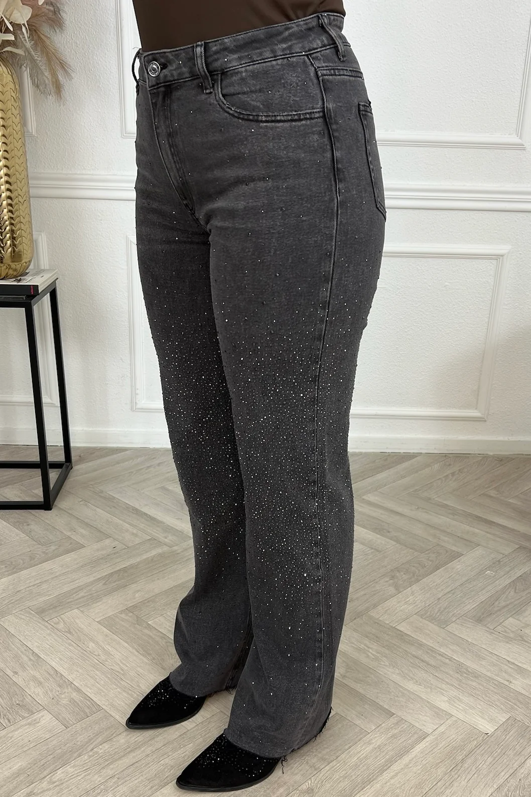 All Over Glitter Tall Jeans - Black - Image 7
