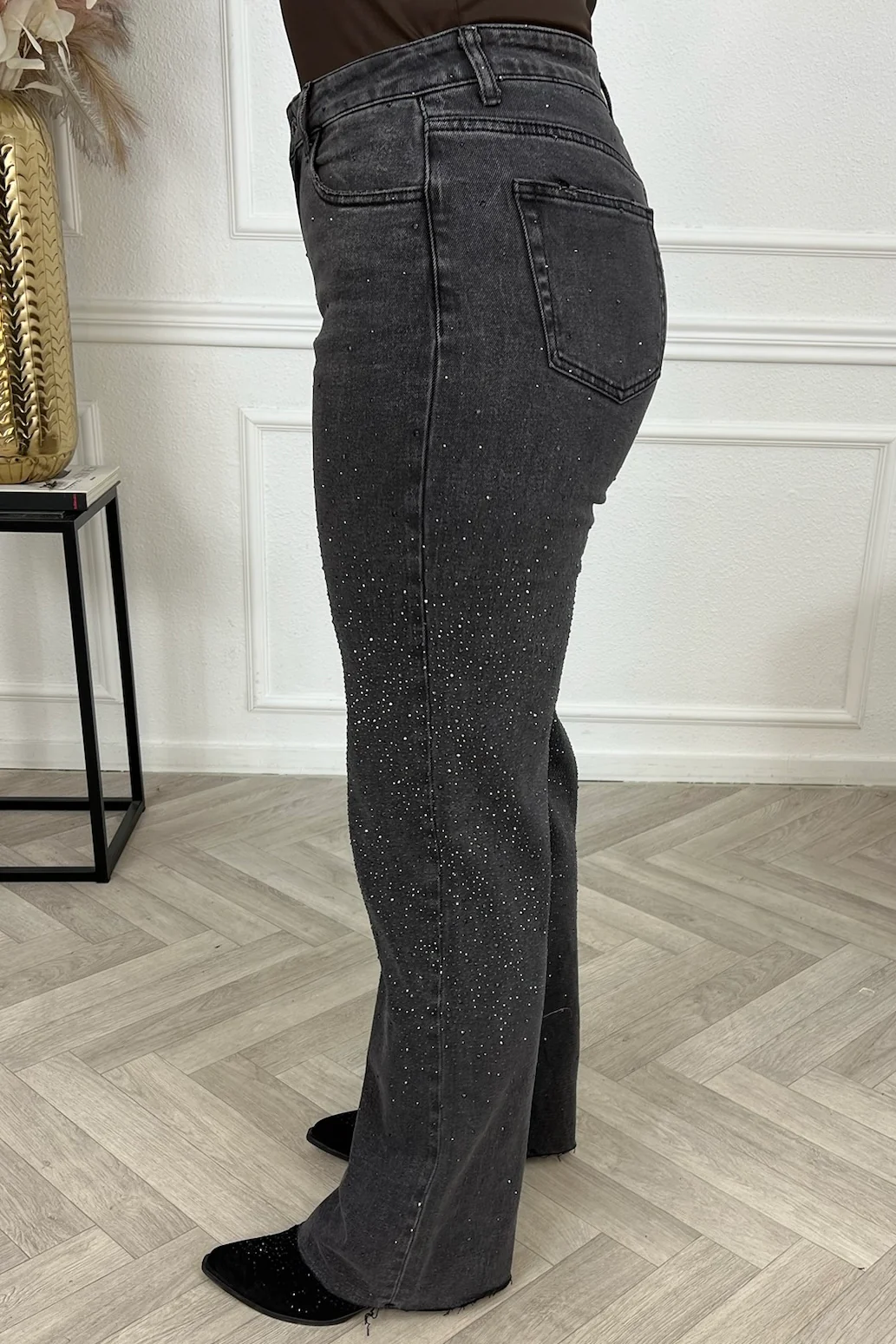 All Over Glitter Tall Jeans - Black - Image 8