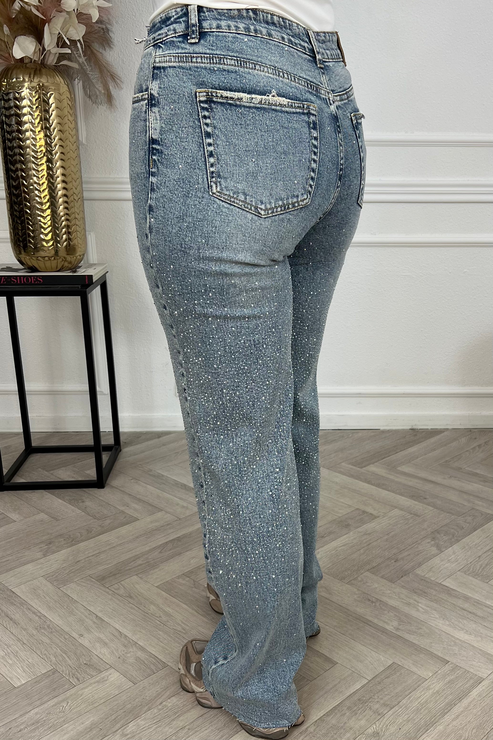 All Over Glitter Tall Jeans - Blue - Image 3