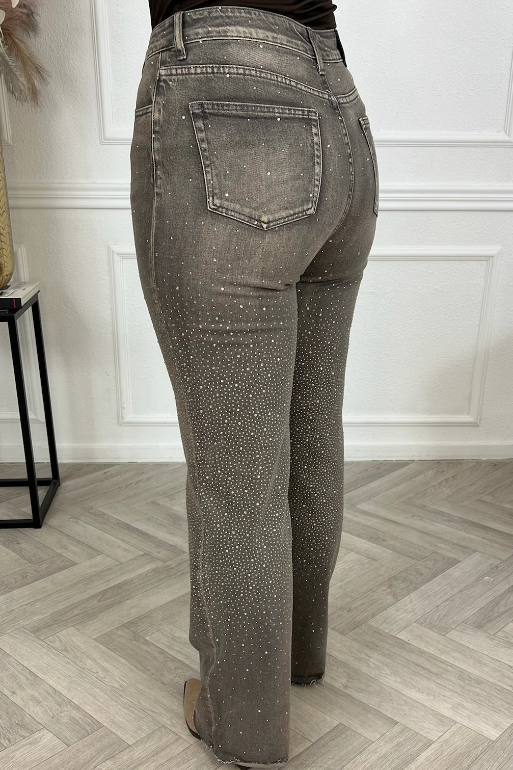 All Over Glitter Tall Jeans - Taupe - Image 13