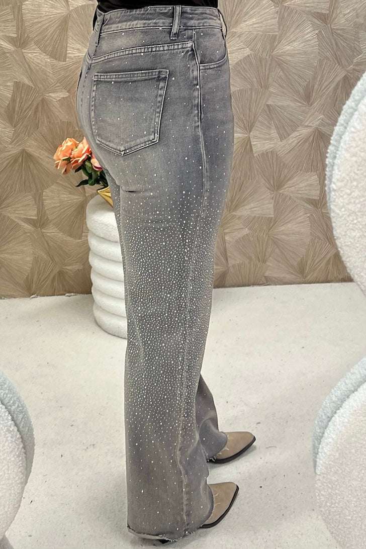 All Over Glitter Tall Jeans - Taupe - Image 14