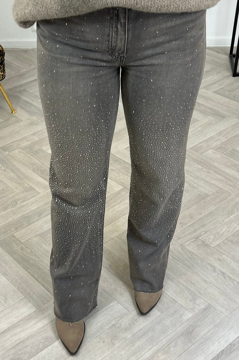 All Over Glitter Tall Jeans - Taupe - Image 2