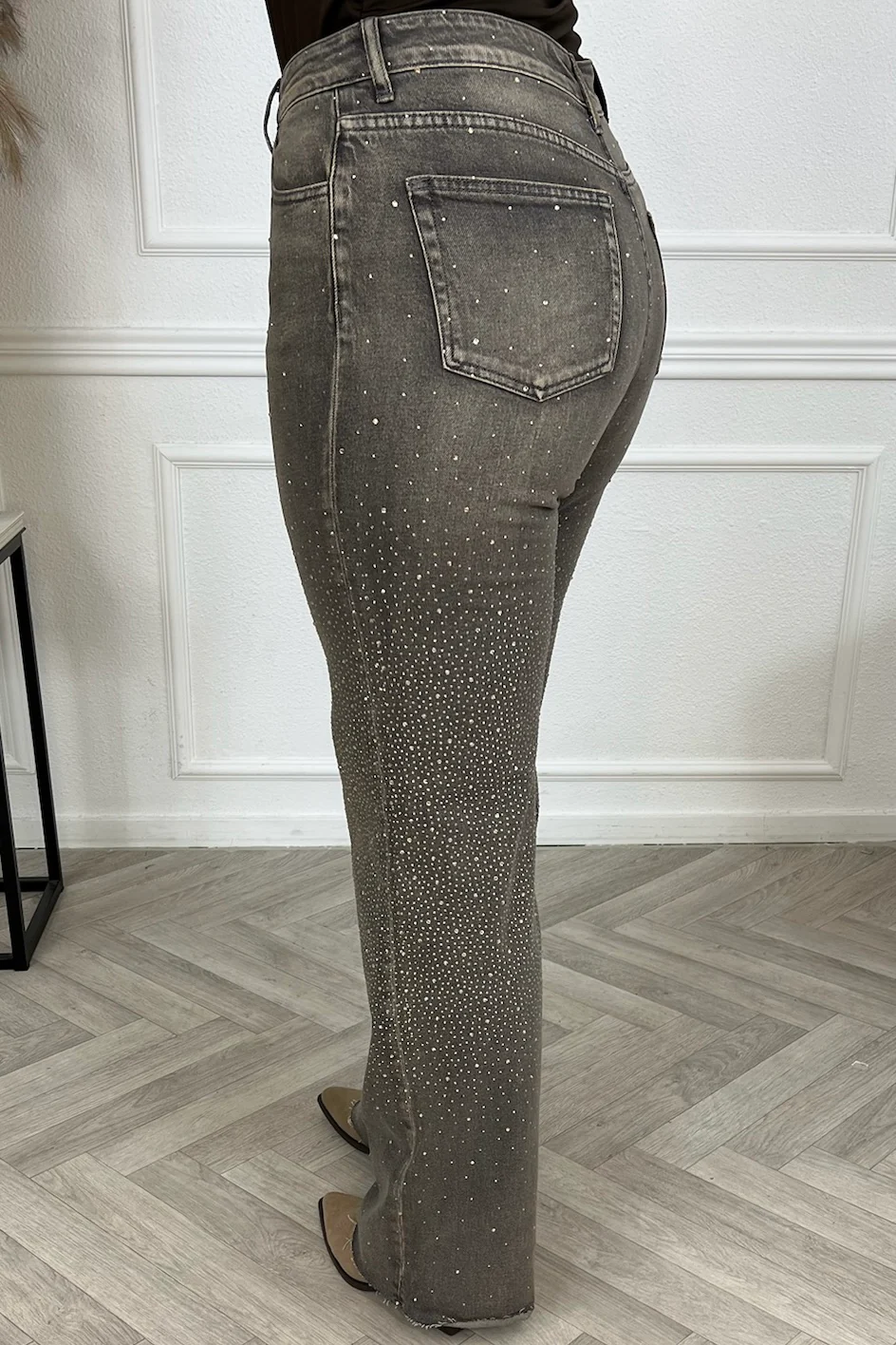 All Over Glitter Tall Jeans - Taupe - Image 9