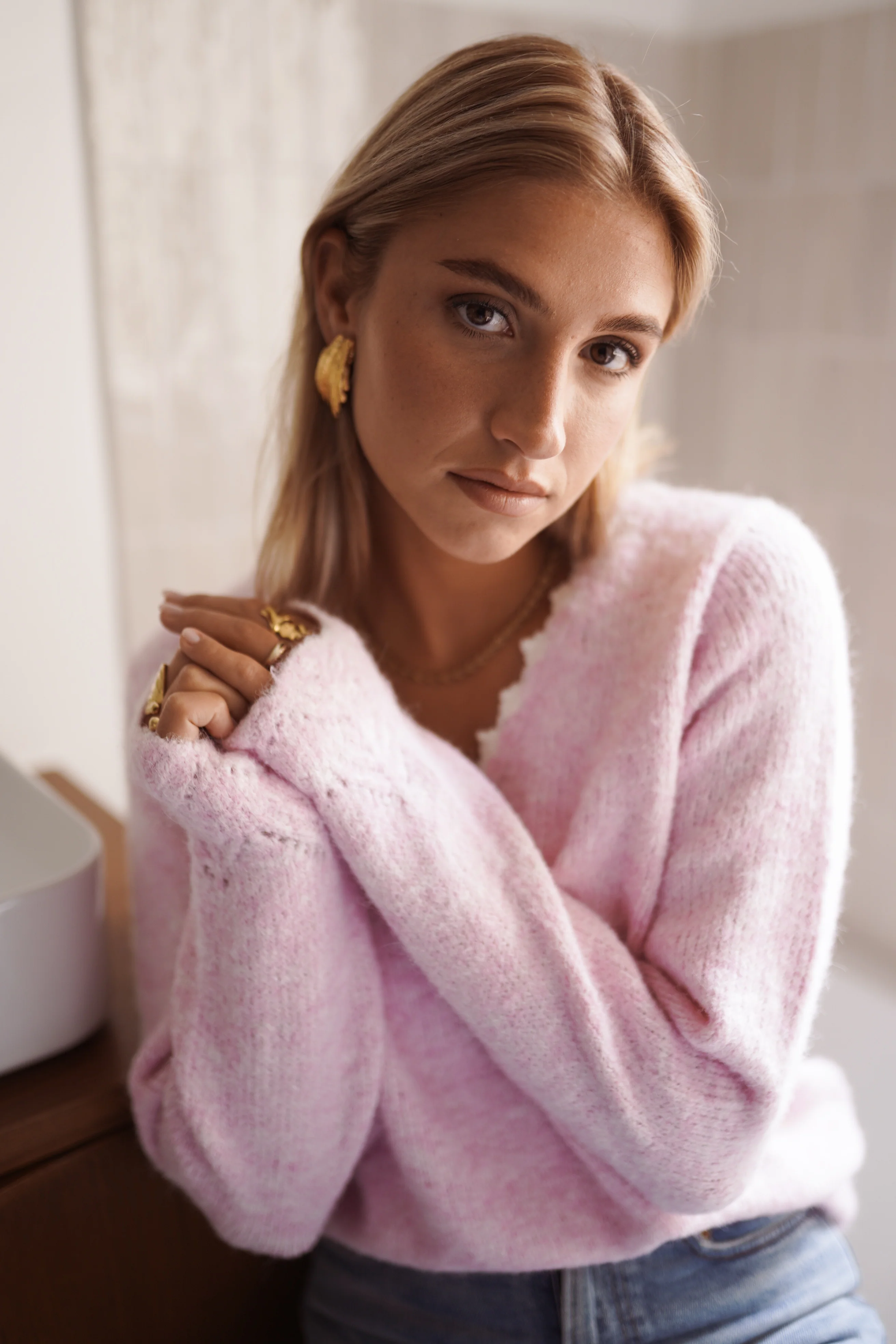 Alyse Sweet Sweater - Pink - Image 3