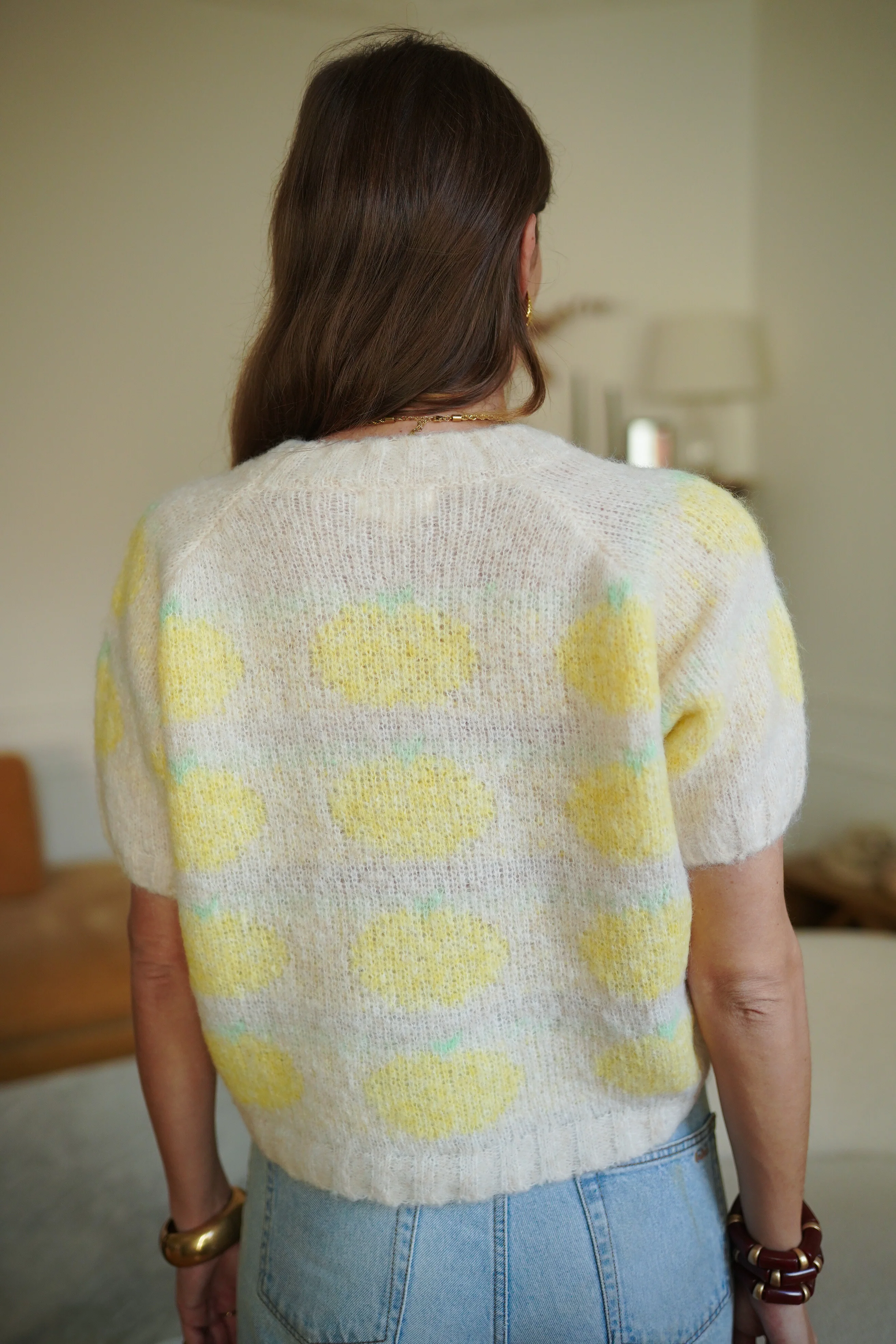 Amber Lemon Sweater - Beige/Yellow - Image 2