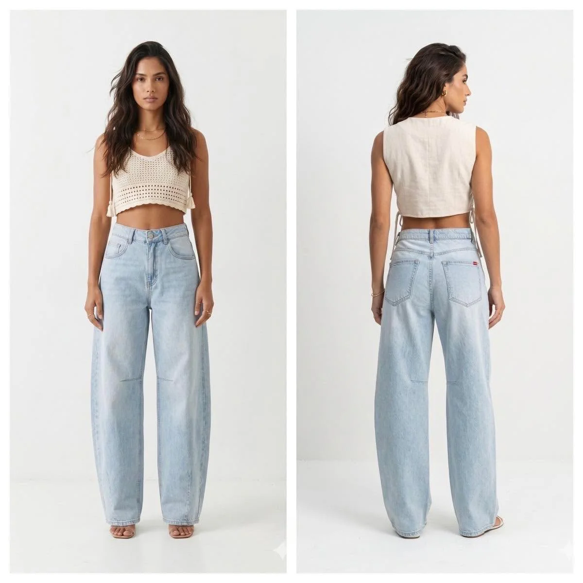 Amira Balloon Jeans - Light Blue