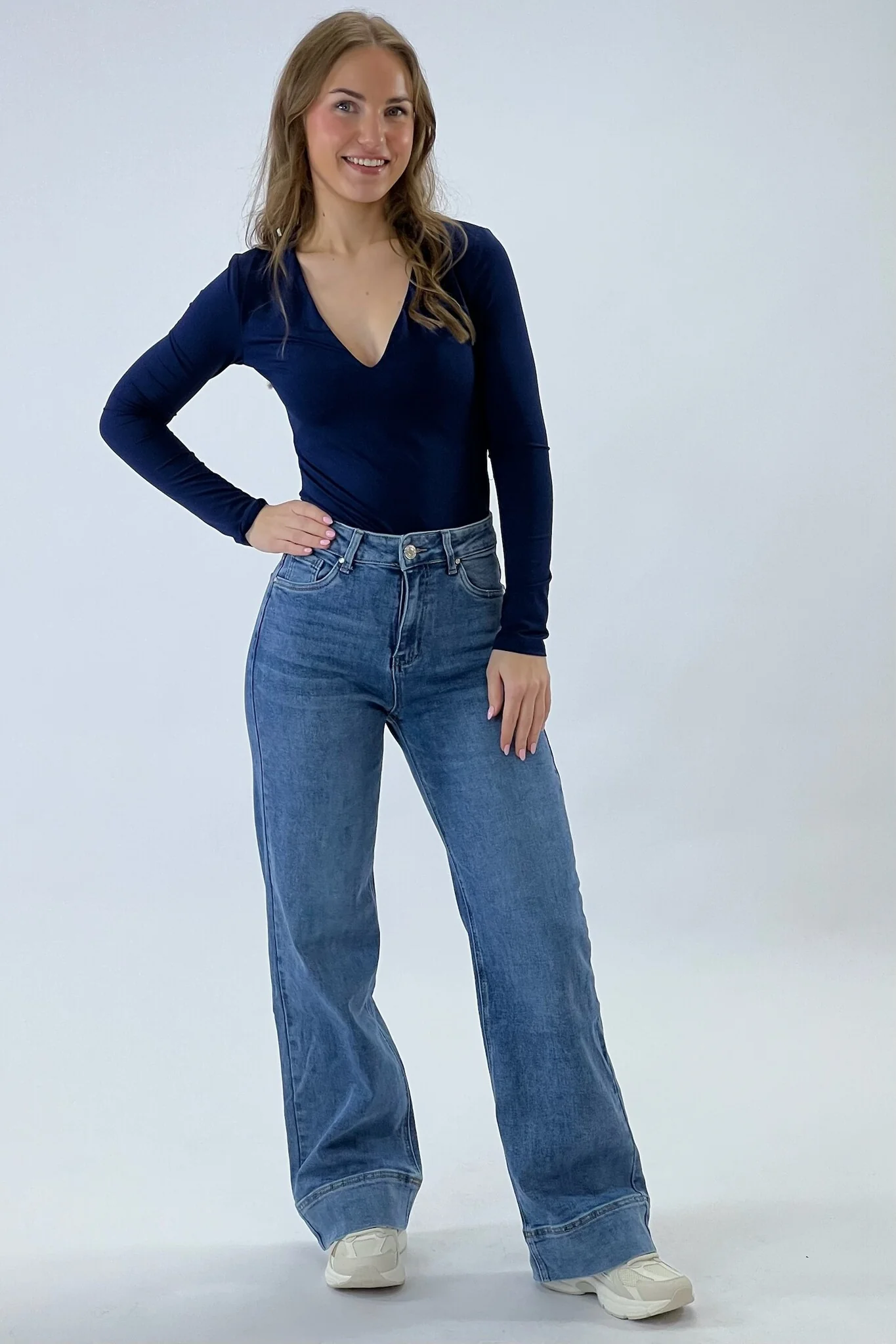 Anna Wide Leg Jeans - Blue