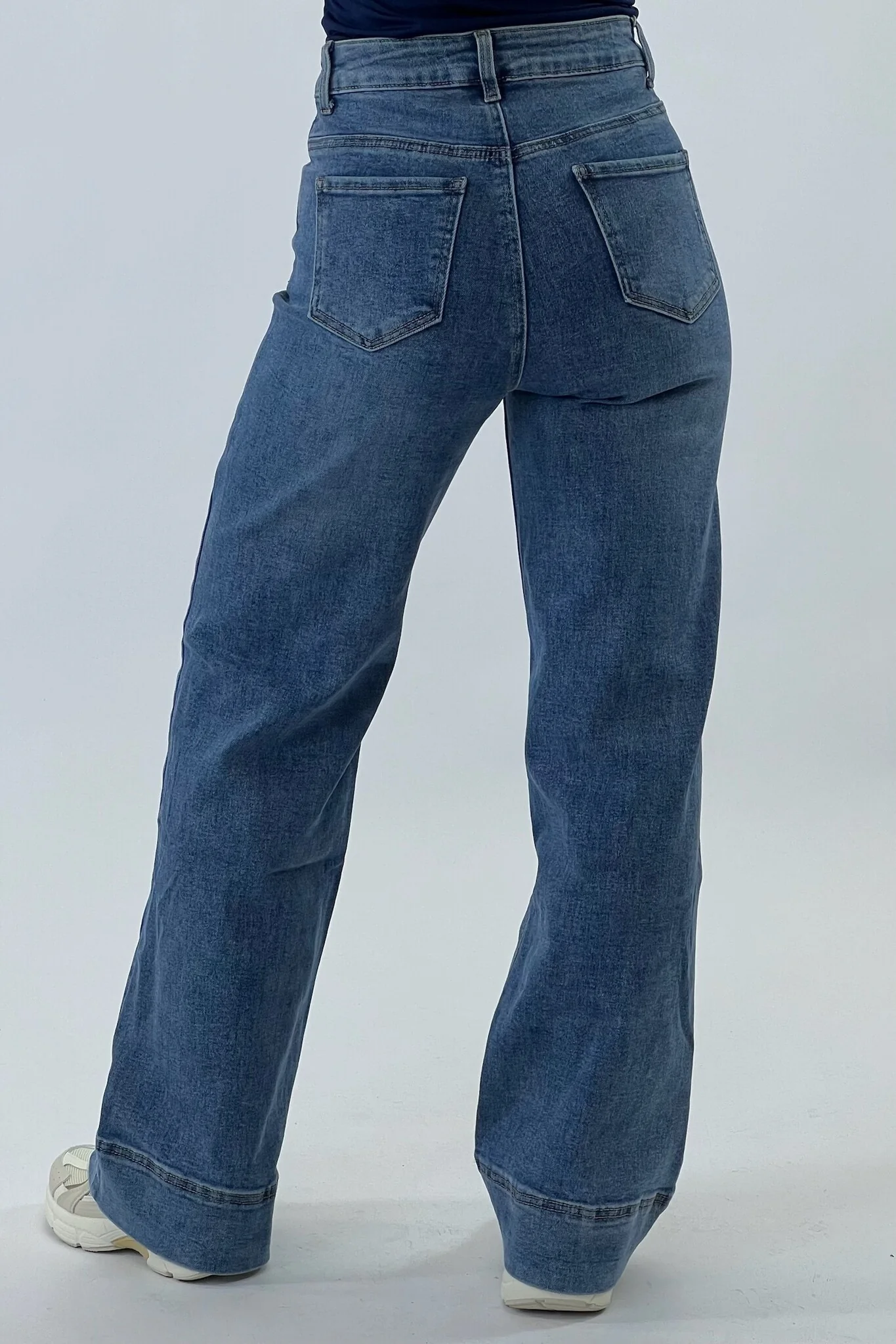 Anna Wide Leg Jeans - Blue - Image 5