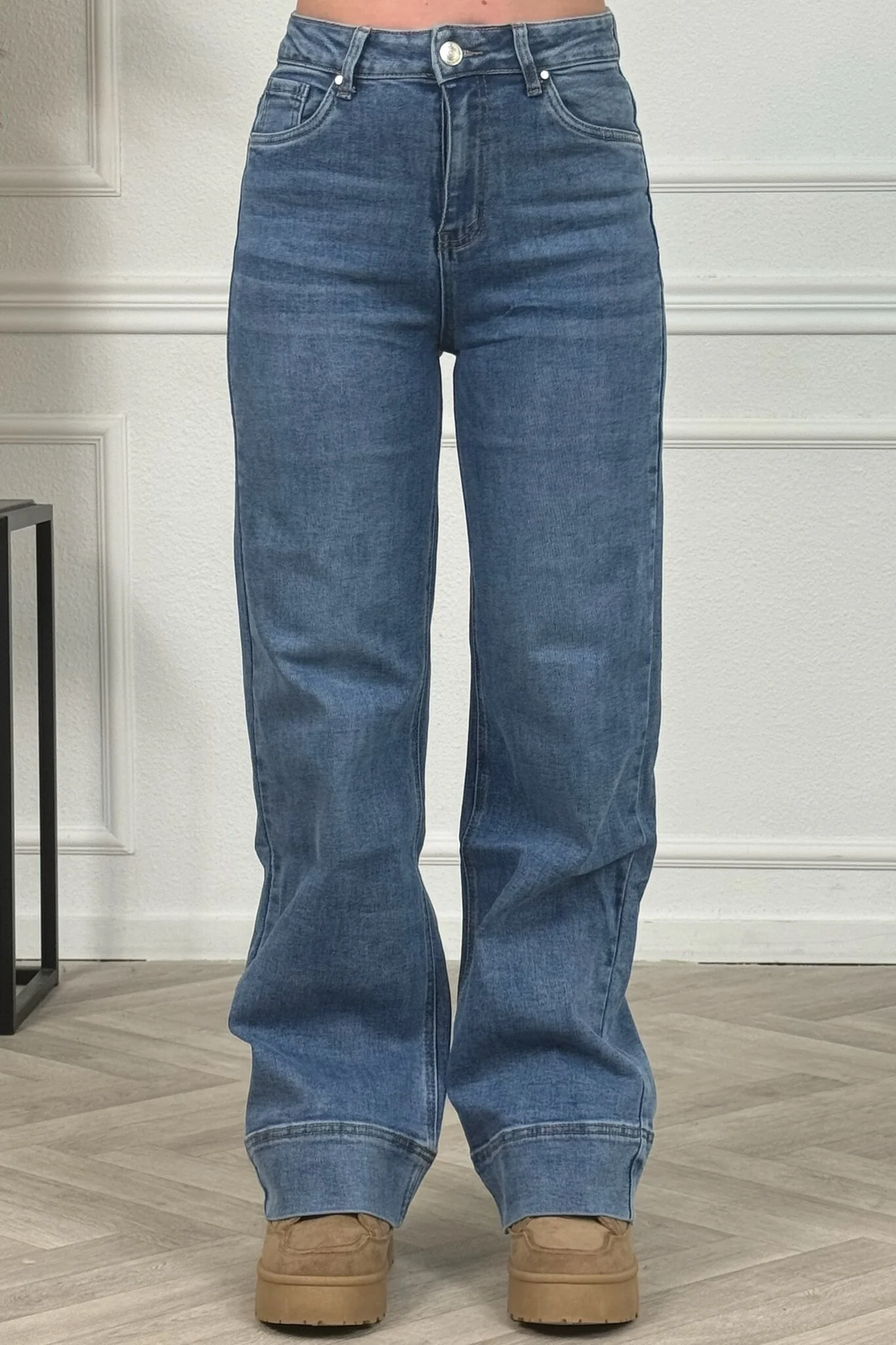 Anna Wide Leg Jeans - Blue - Image 6
