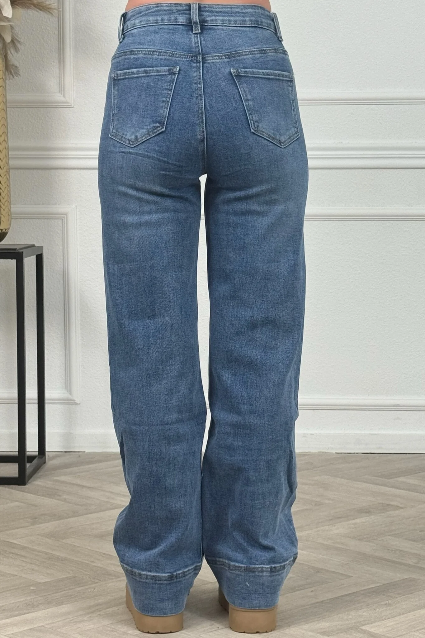 Anna Wide Leg Jeans - Blue - Image 9