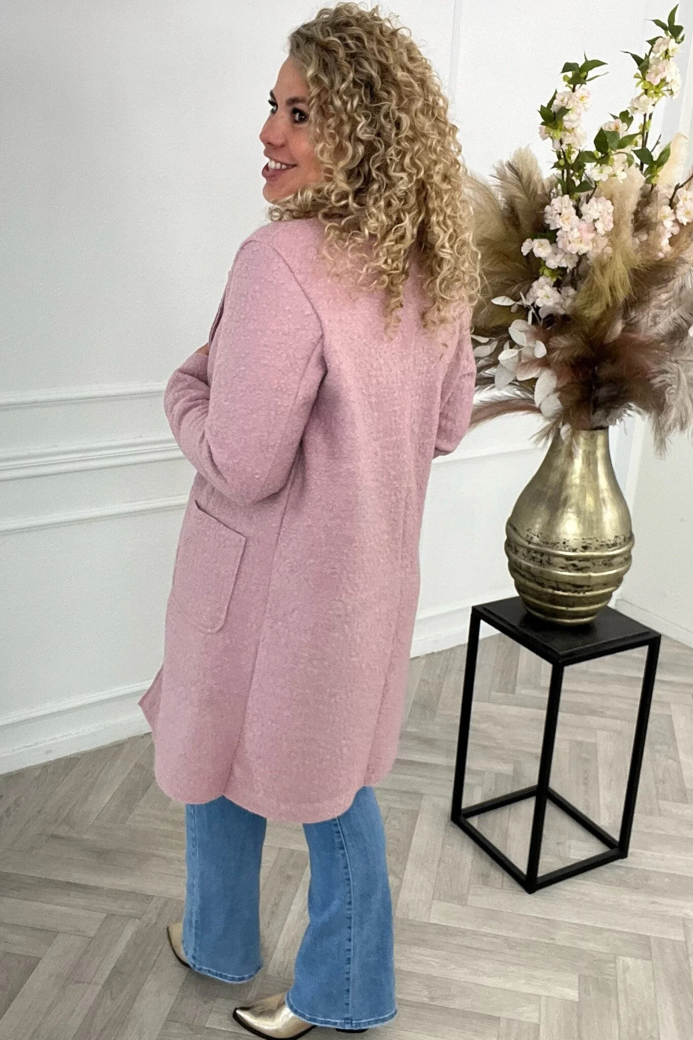 Autumn Teddy Coat - Old Pink - Image 3