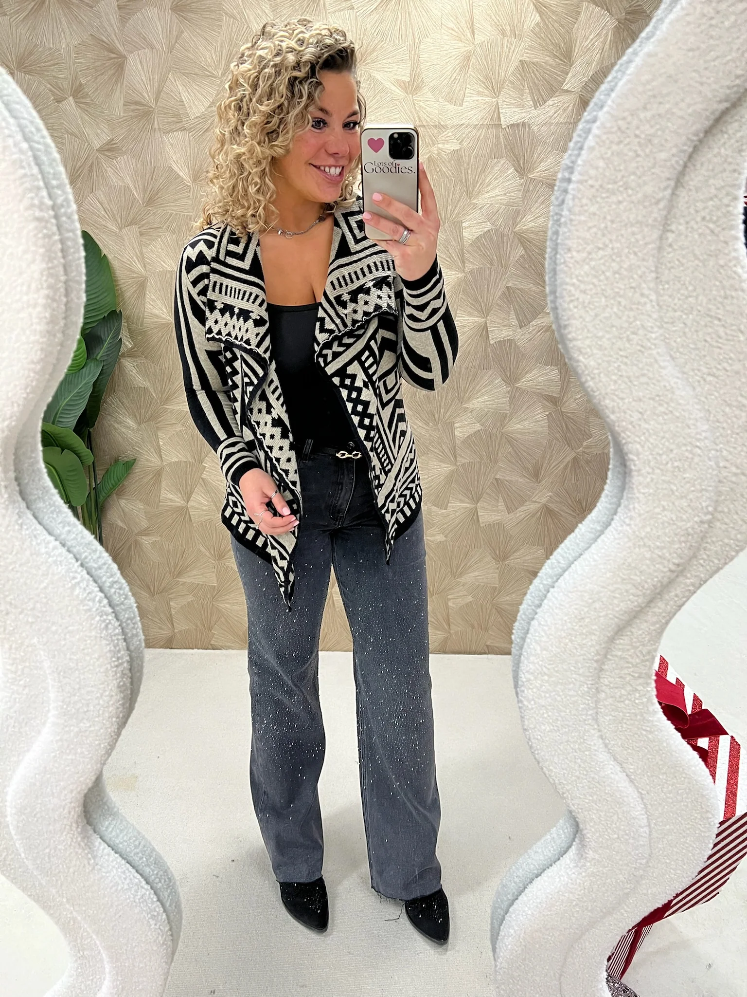 Aztec Cardigan - Black