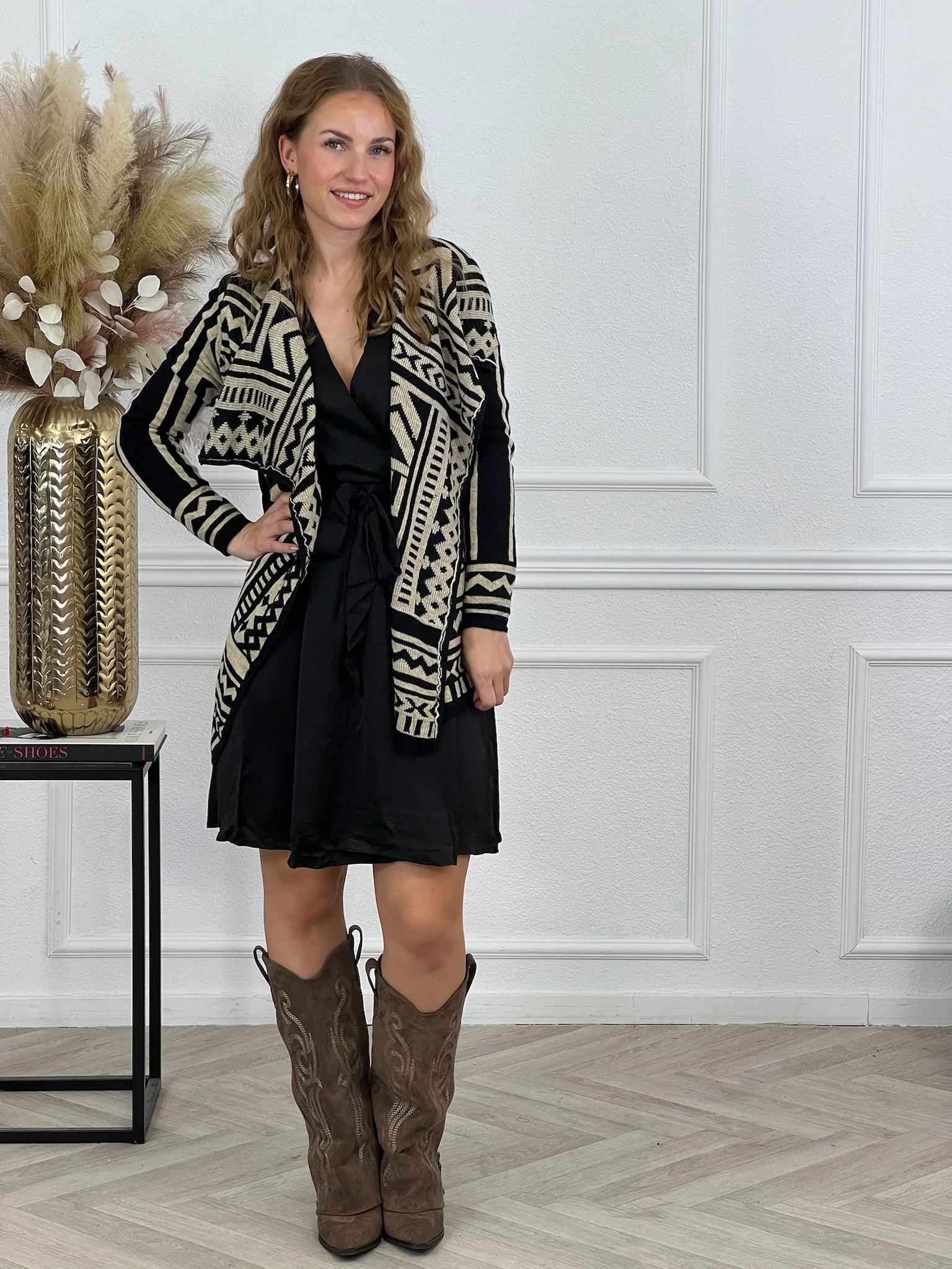 Aztec Cardigan - Black - Image 3