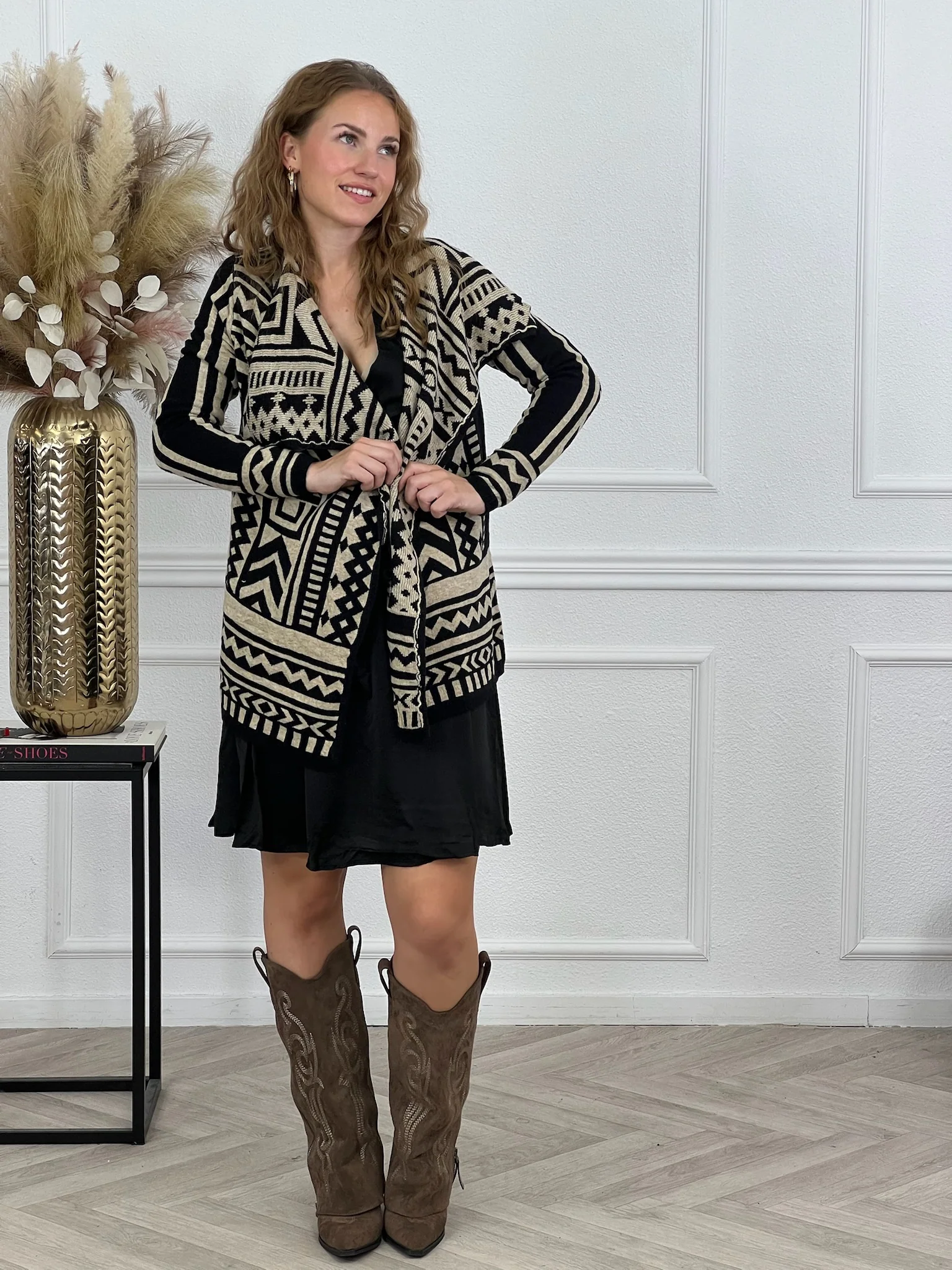 Aztec Cardigan - Black - Image 4