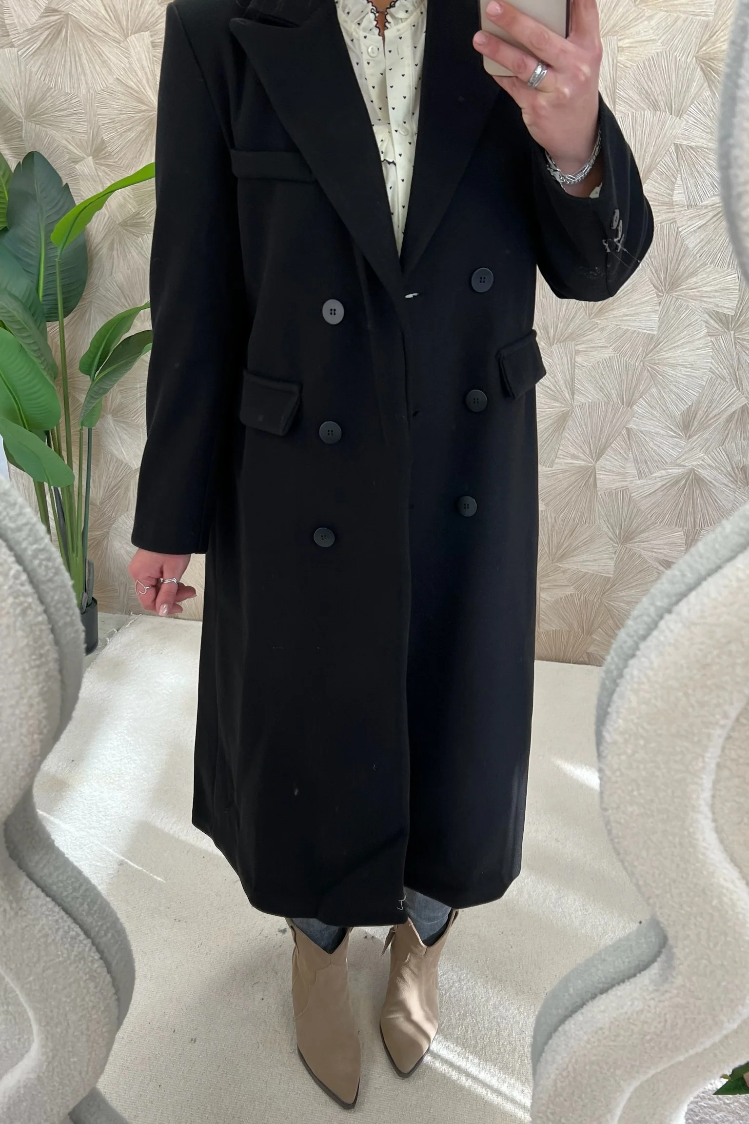 Perfect Long Taille Coat - Black - Image 3