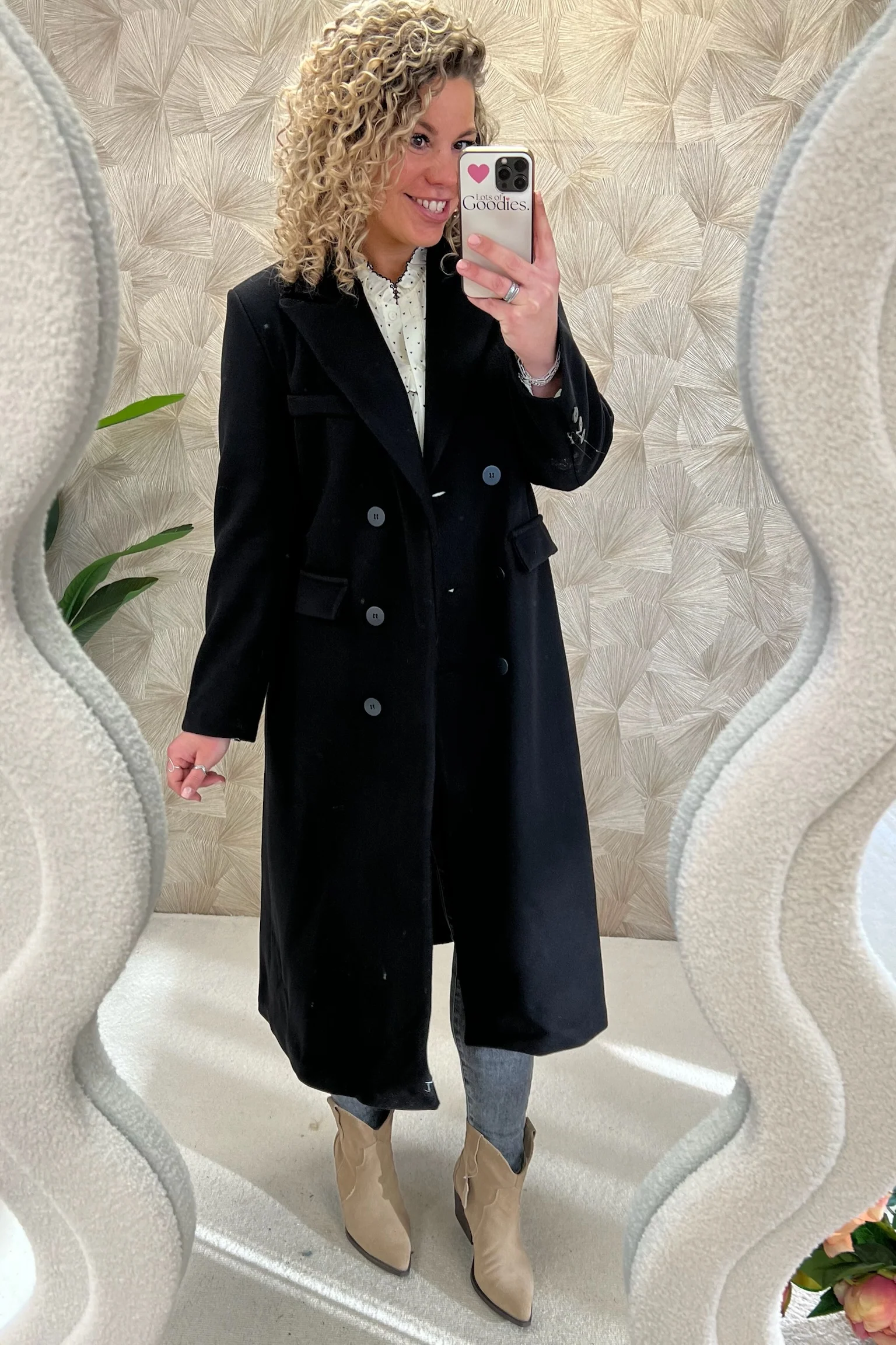 Perfect Long Taille Coat - Black - Image 5