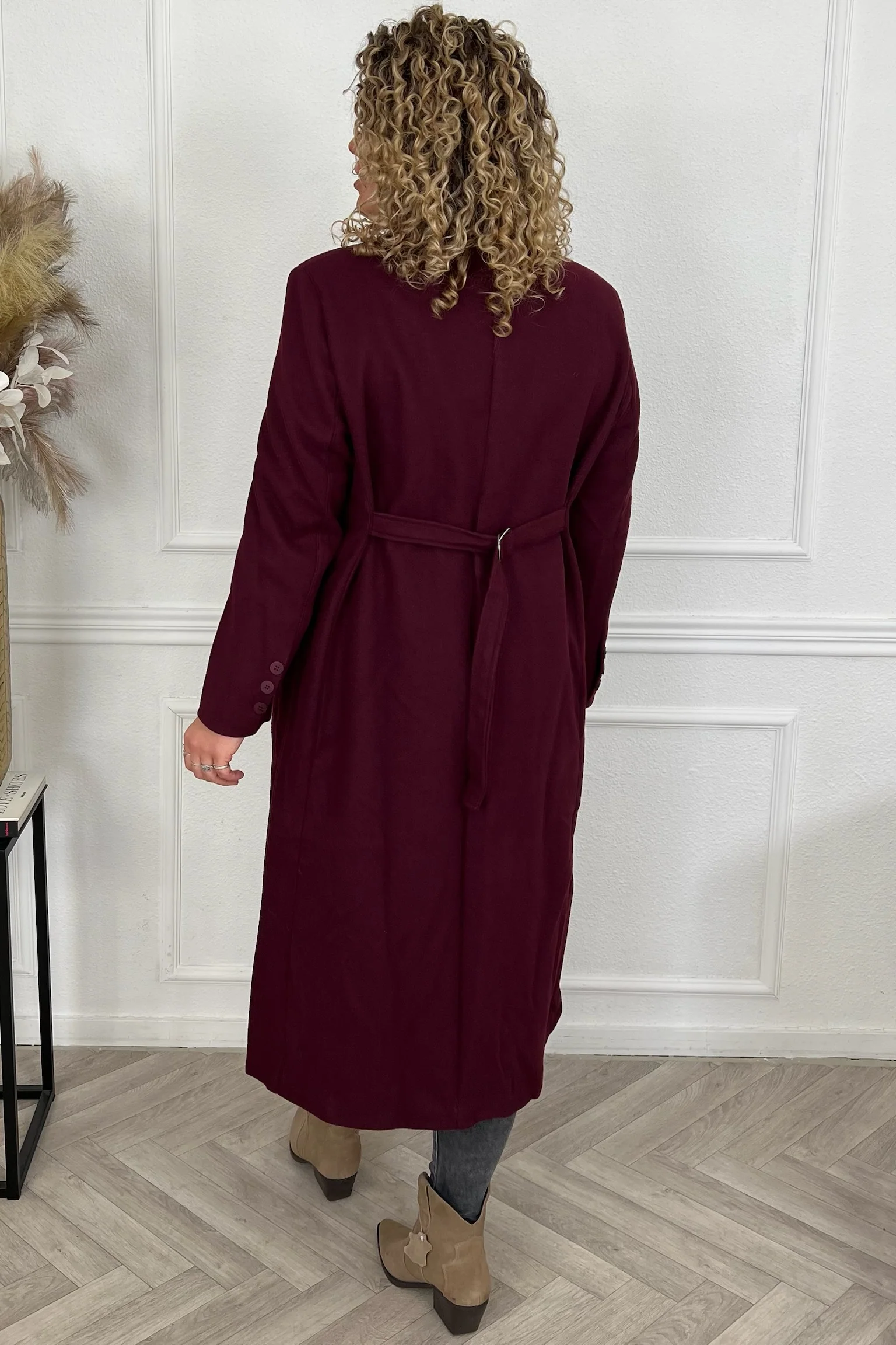 Perfect Long Taille Coat - Bordeaux - Image 11