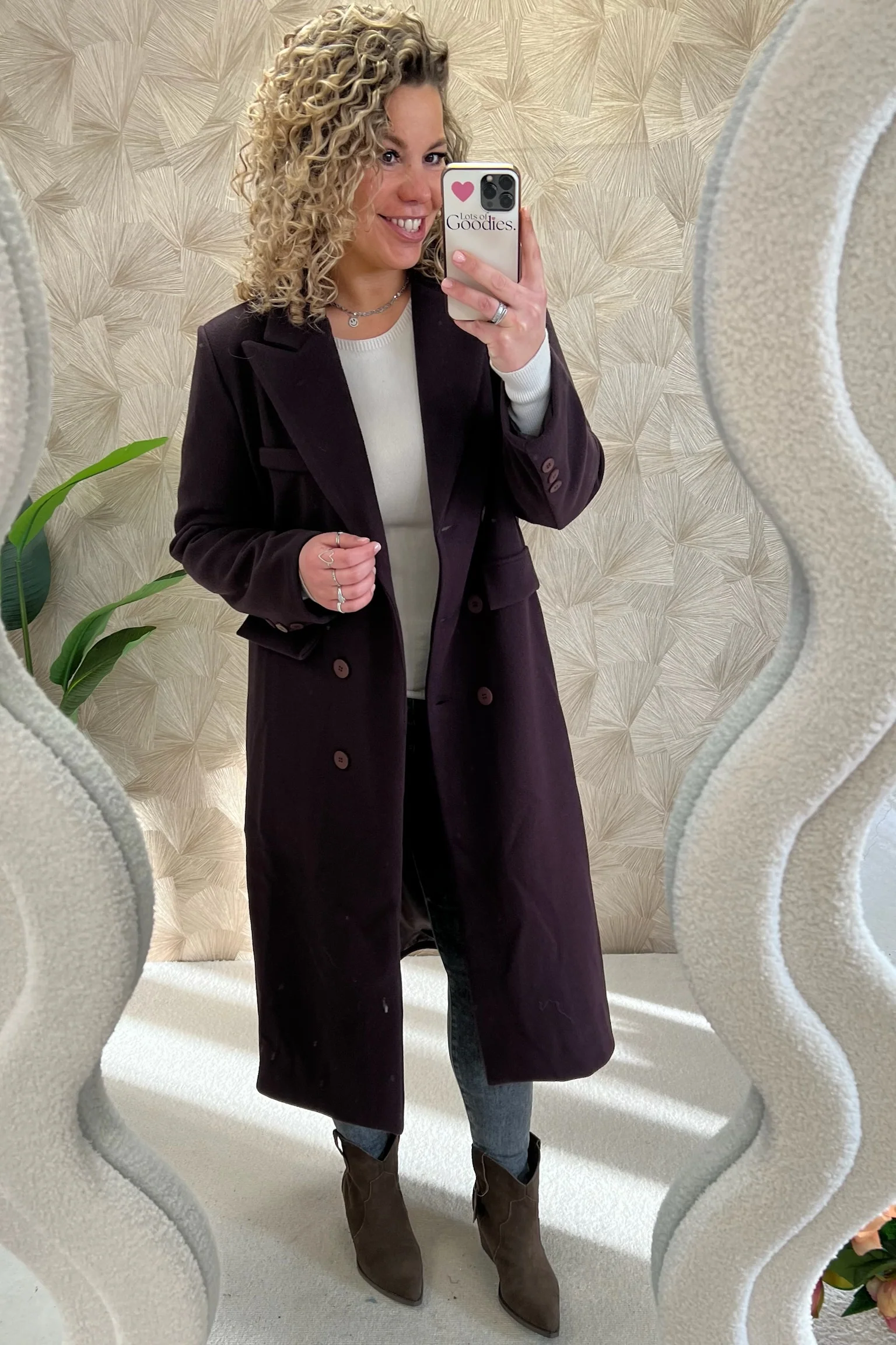 Perfect Long Taille Coat - Brown - Image 12