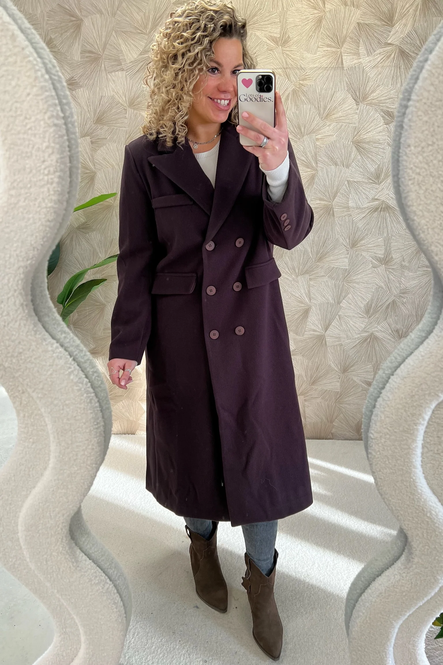 Perfect Long Taille Coat - Brown - Image 3