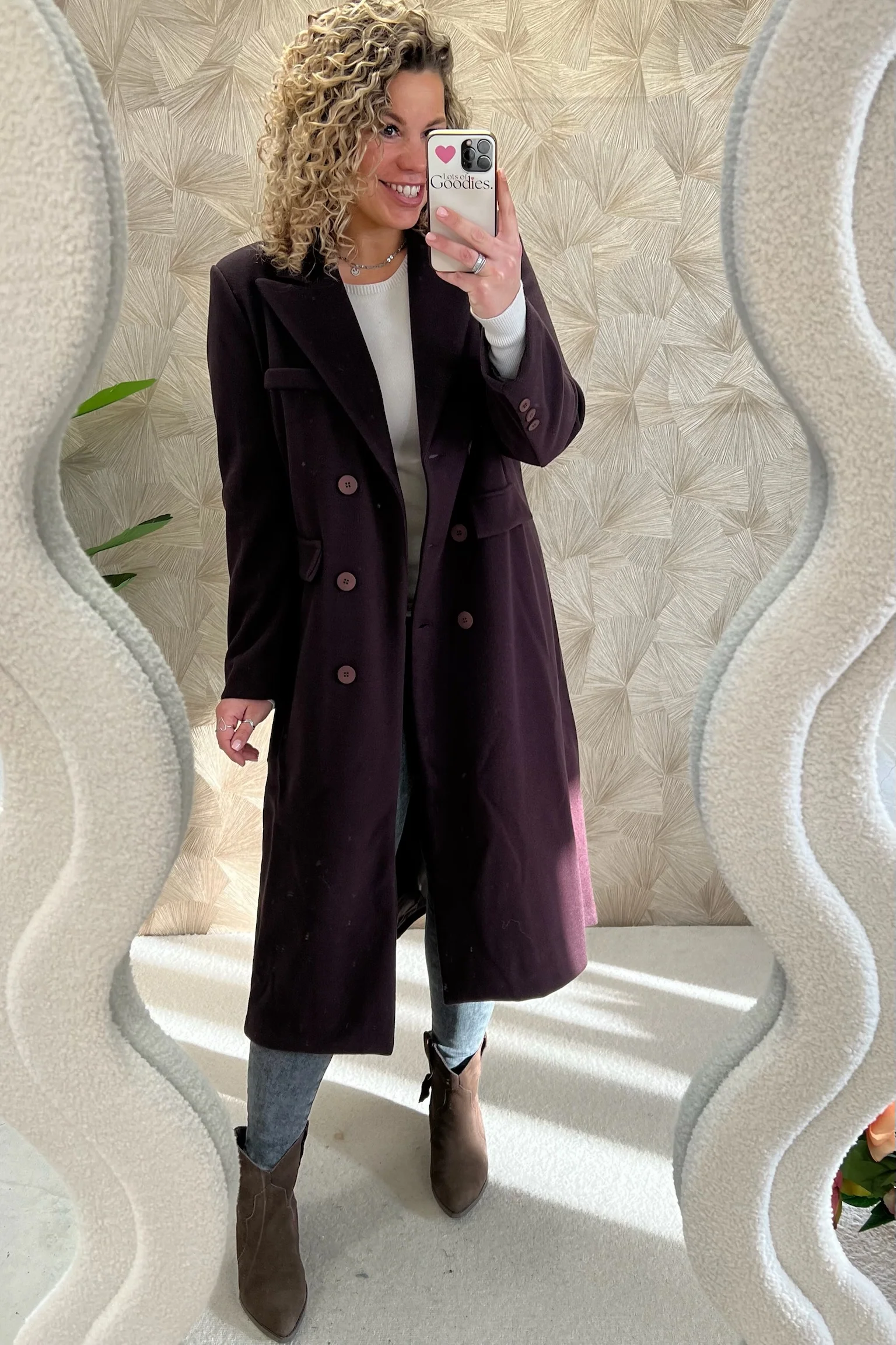 Perfect Long Taille Coat - Brown - Image 6