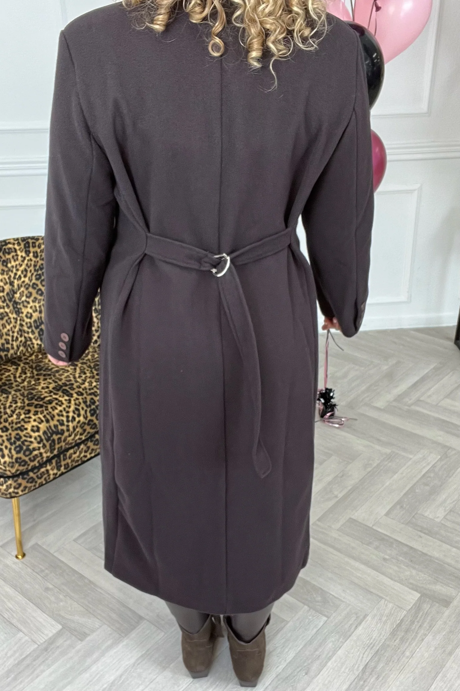Perfect Long Taille Coat - Brown - Image 7