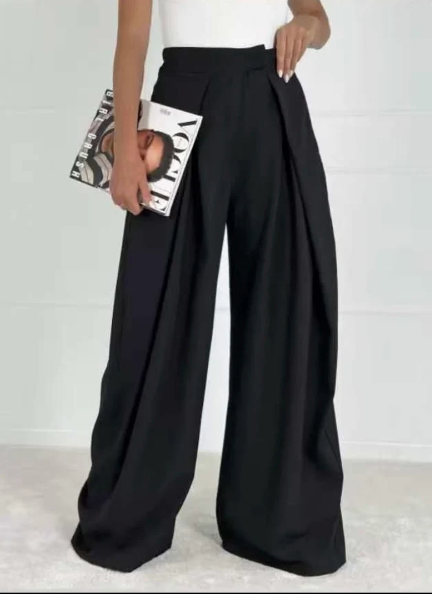 Balloon Fit Pants - Black