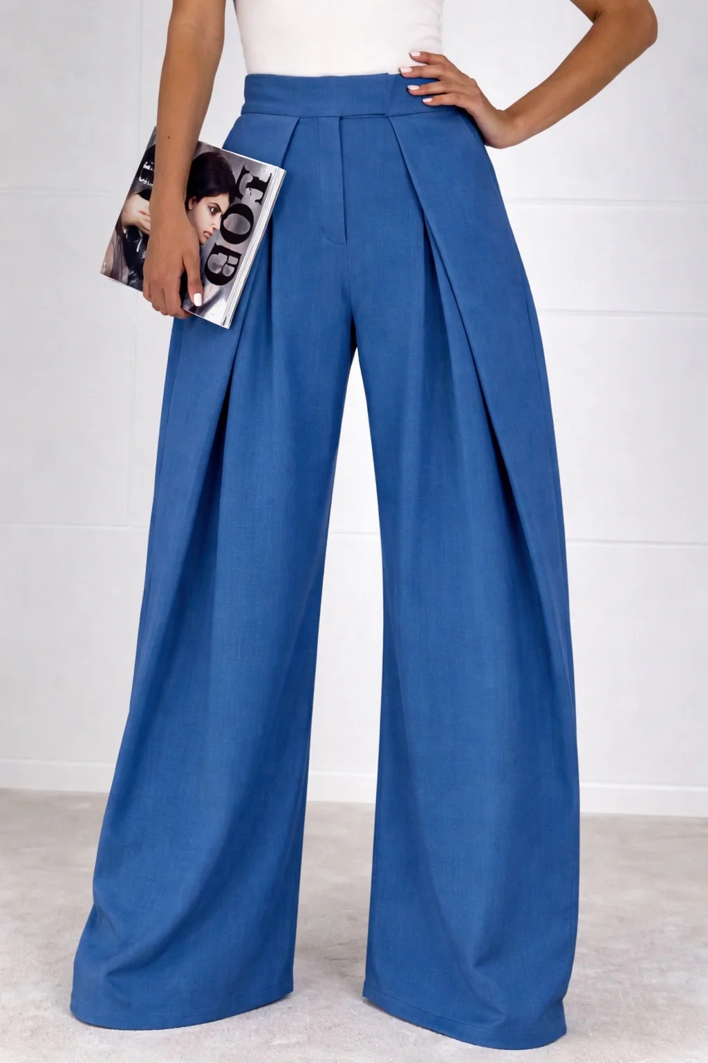 Balloon Fit Pants - Blue