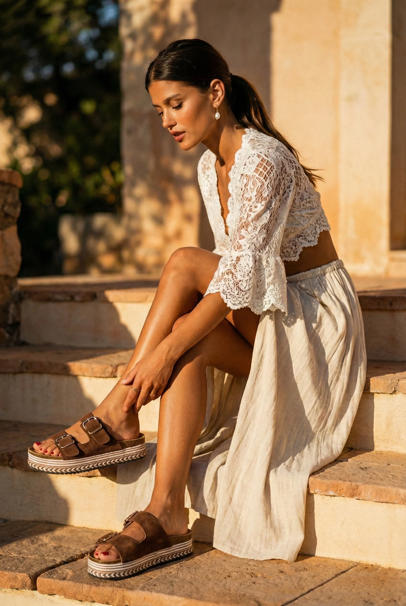 Barcelona Summer Sandals - Brown