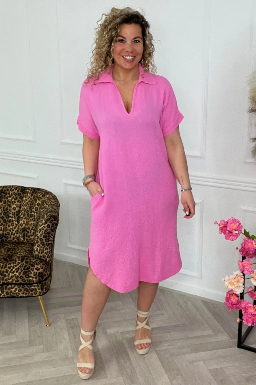 Basic Cotton Tunic - Pink