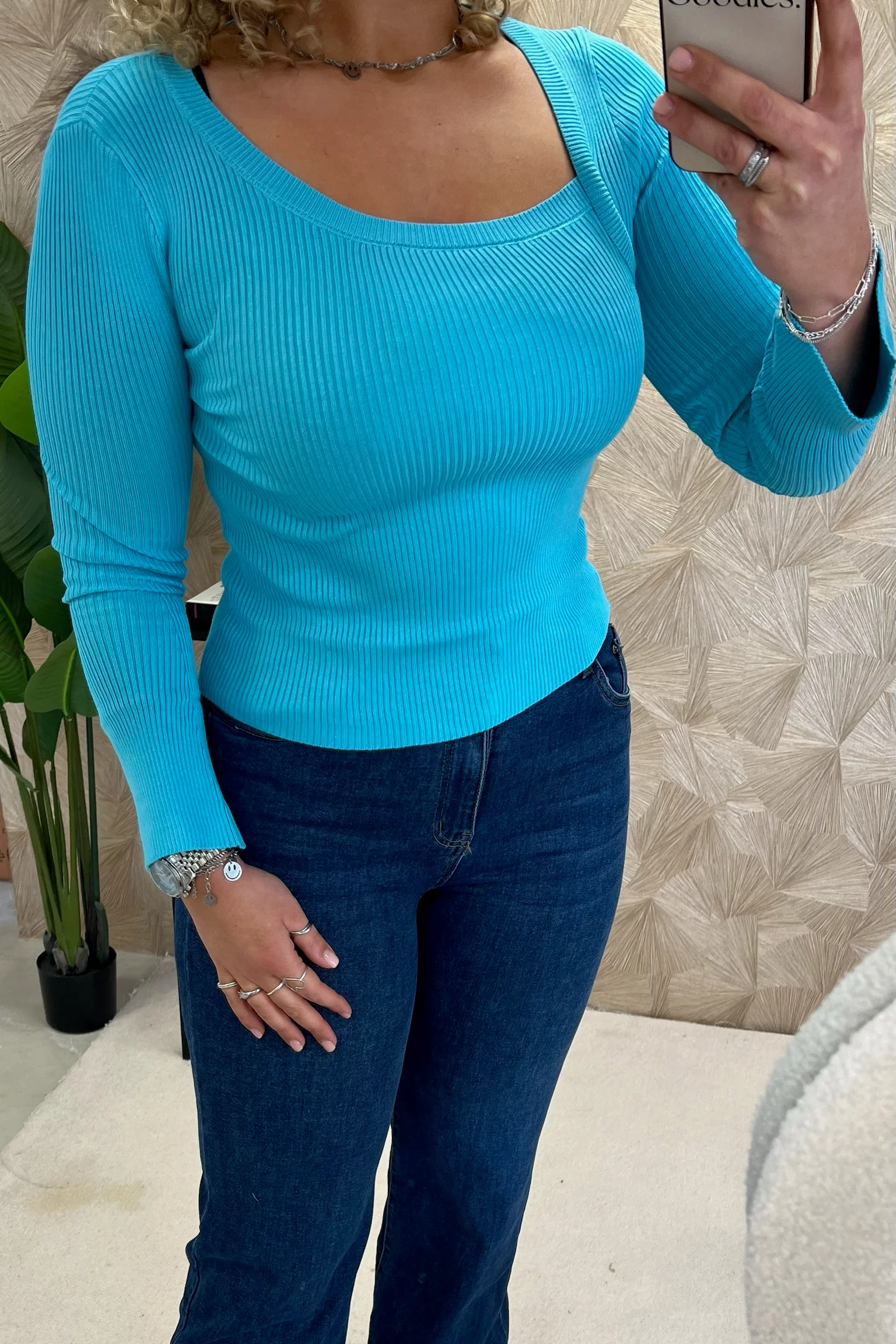 Bibi Rib Top - Blue - Image 2