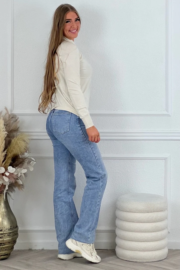 Blair Button Sweater - Off White - Image 4