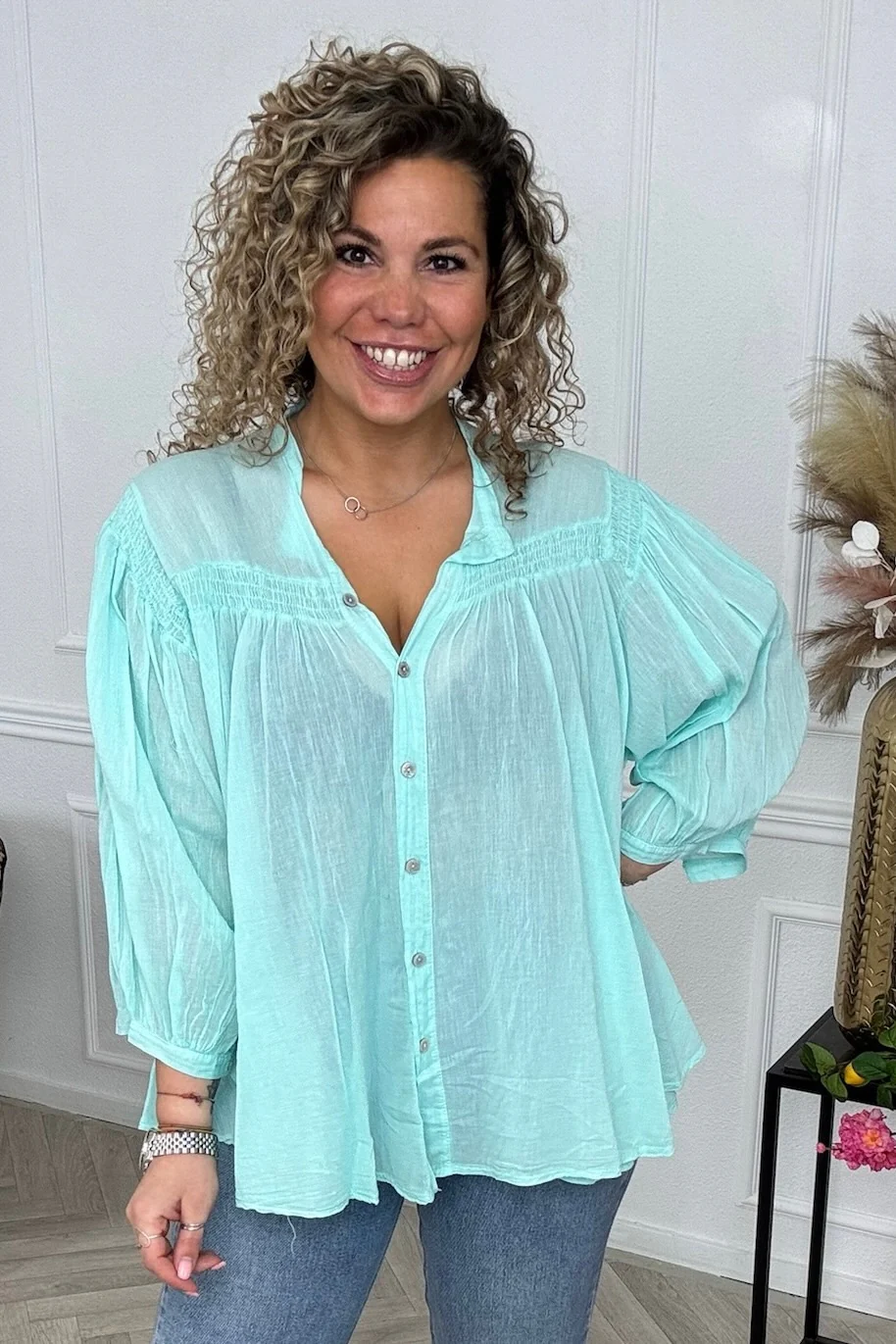 Blake Summer Blouse - Mint