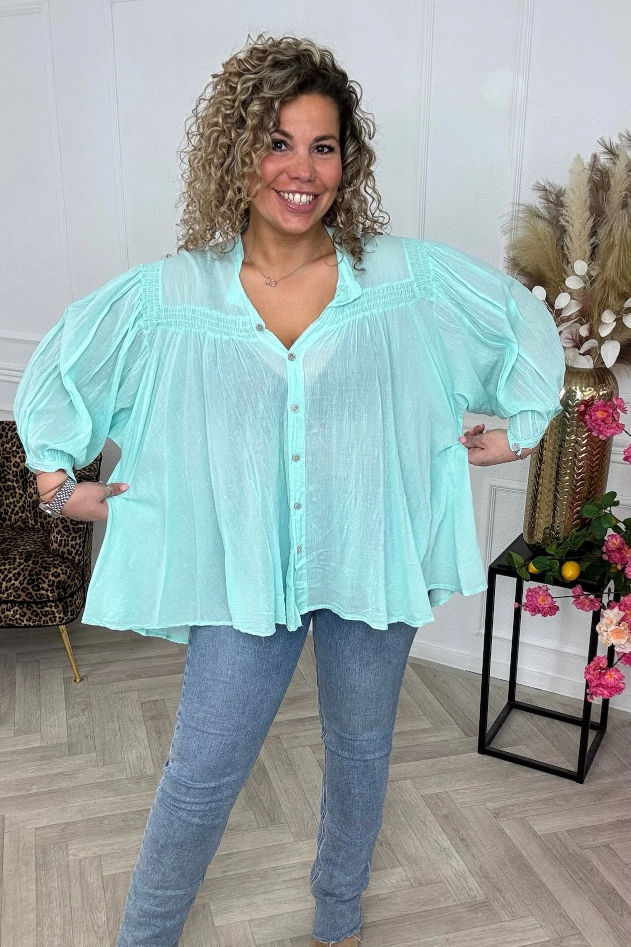 Blake Summer Blouse - Mint - Image 2