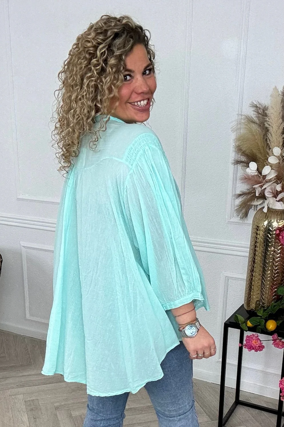 Blake Summer Blouse - Mint - Image 3
