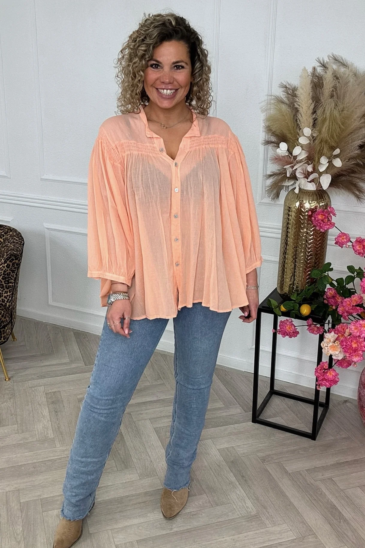 Blake Summer Blouse - Orange - Image 2