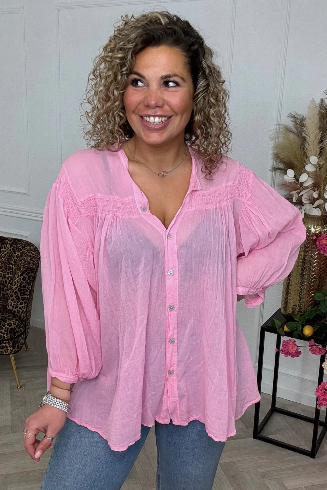 Blake Summer Blouse - Pink