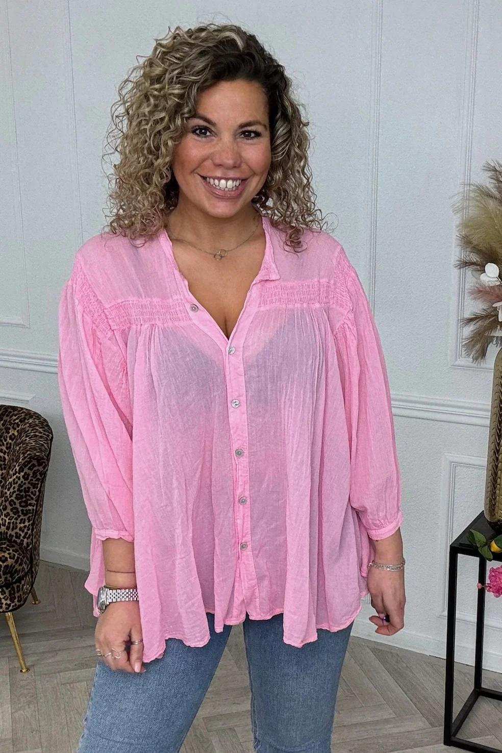 Blake Summer Blouse - Pink - Image 3