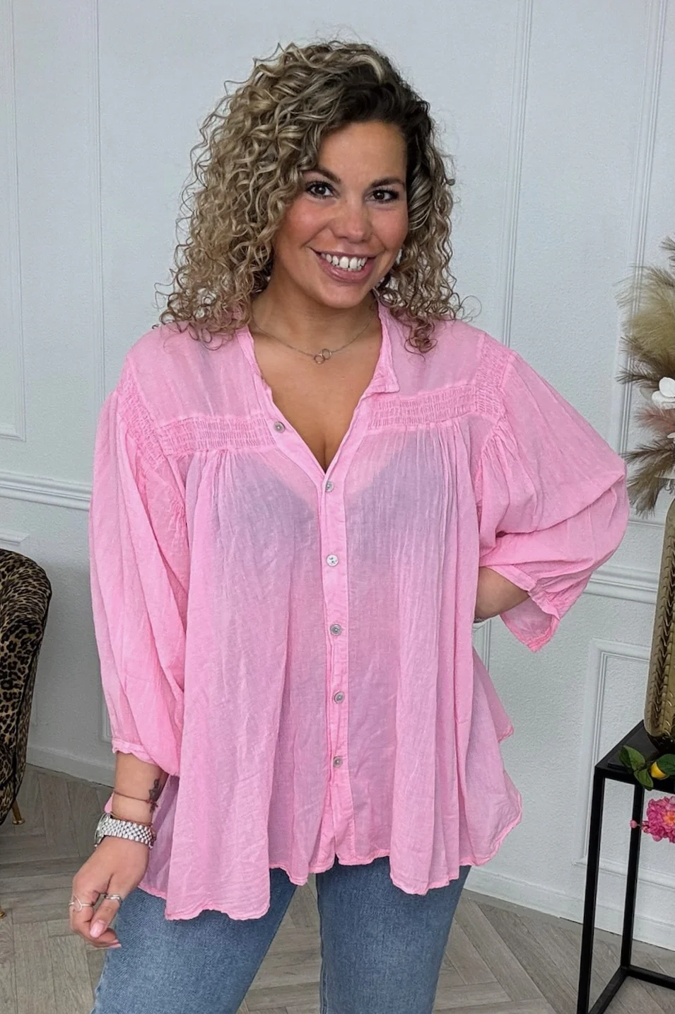Blake Summer Blouse - Pink - Image 4
