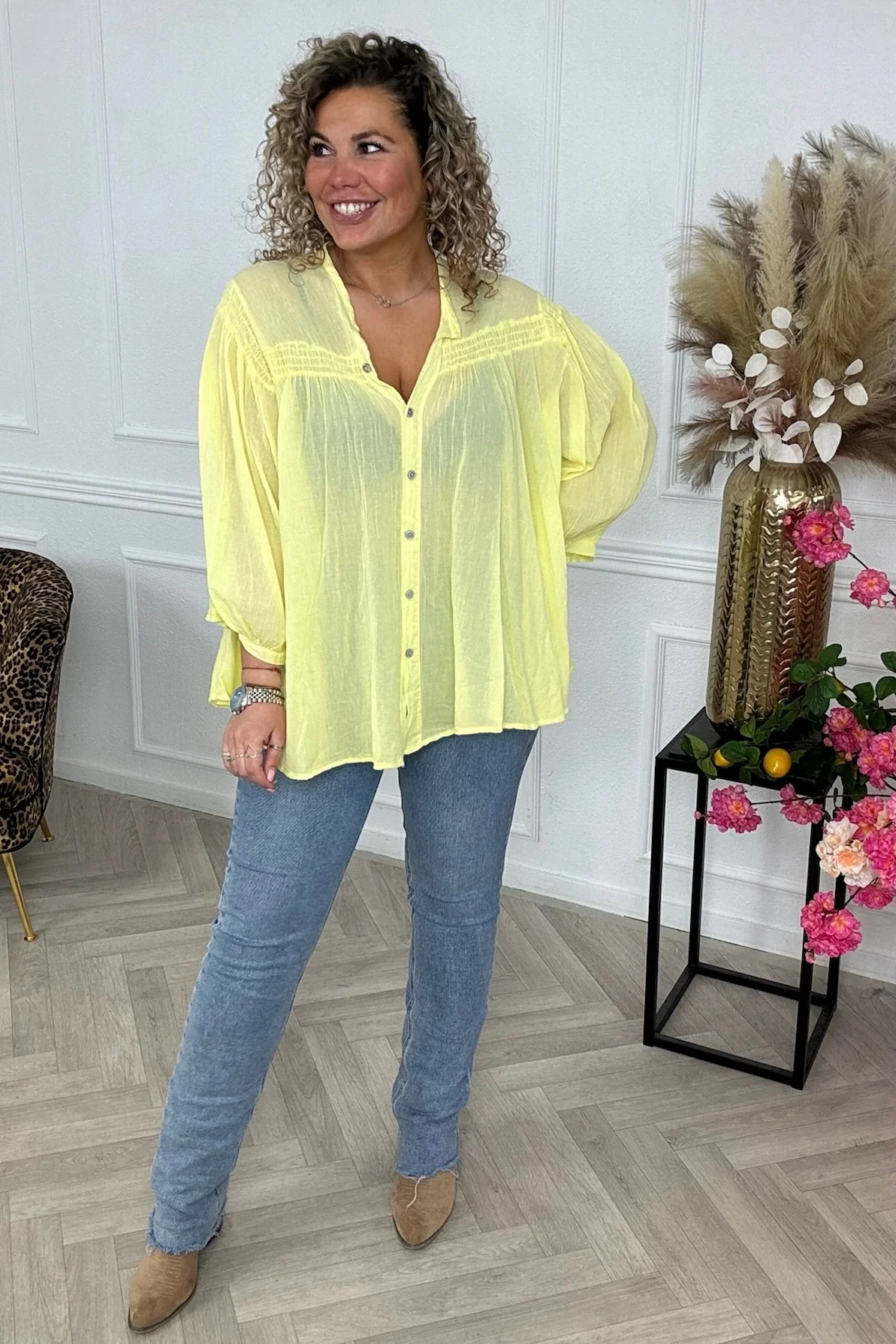 Blake Summer Blouse - Yellow - Image 2