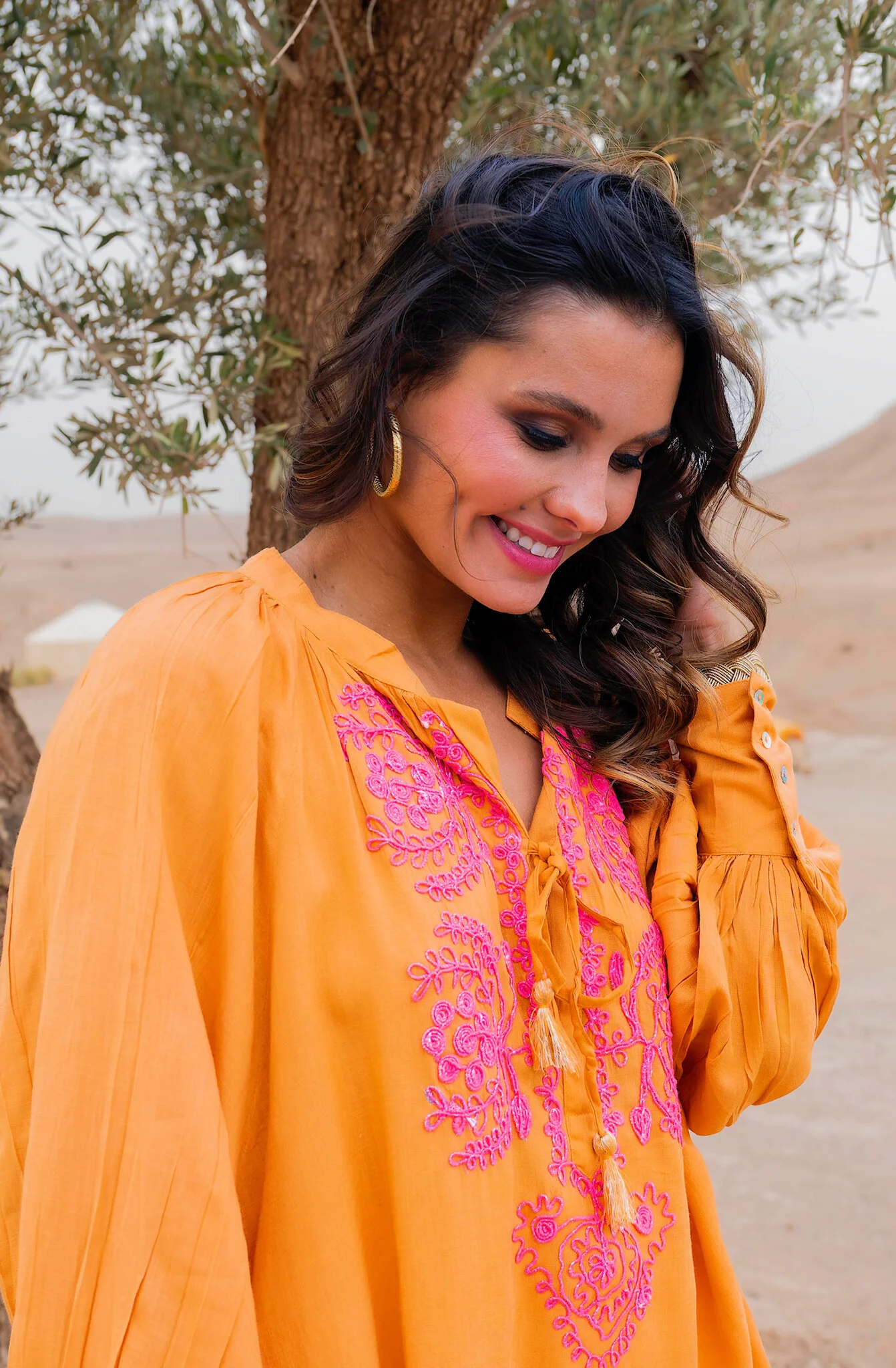 Blyke Tresse Blouse - Orange/Pink - Image 2