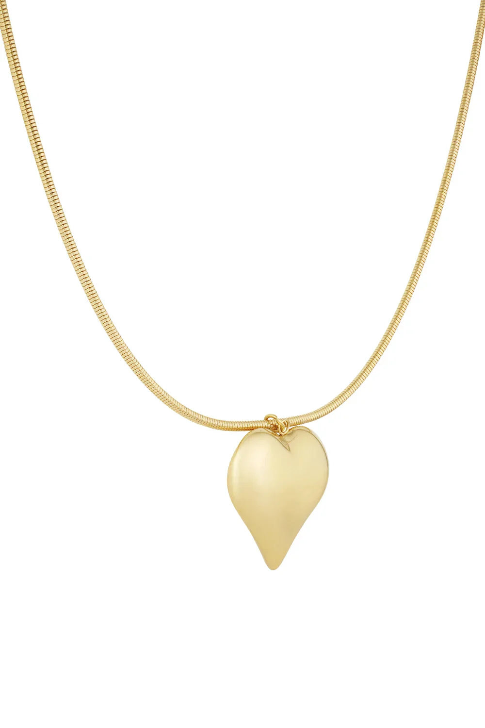 Bold Heart Necklace - Gold - Image 3