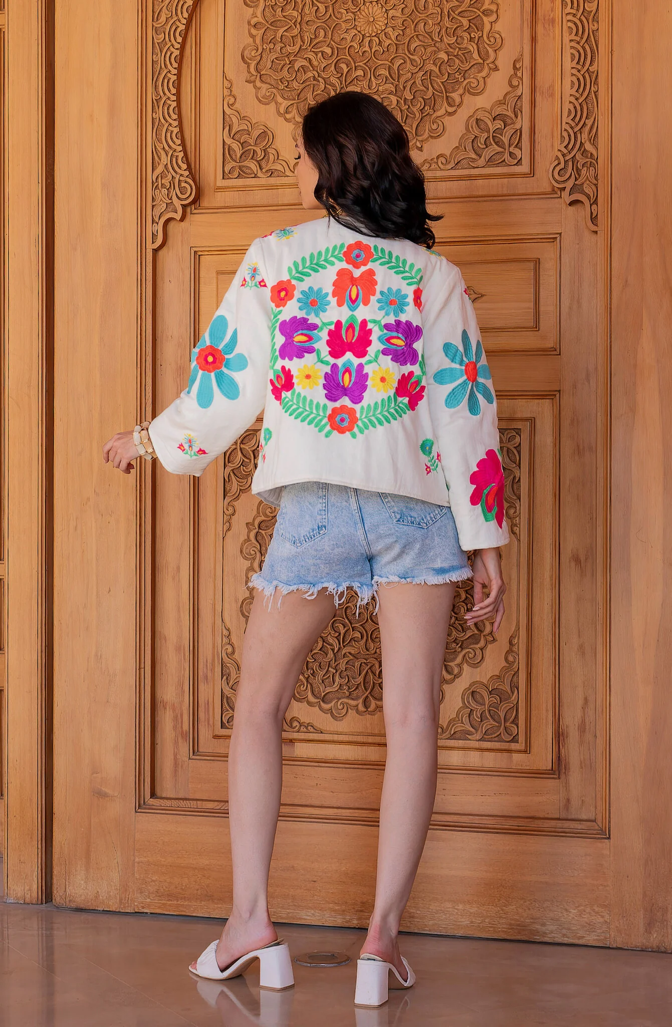Bonni Flower Jacket - Beige - Image 2