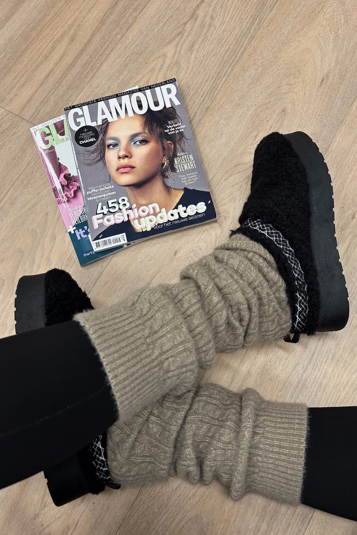 Braided High Socks - Camel