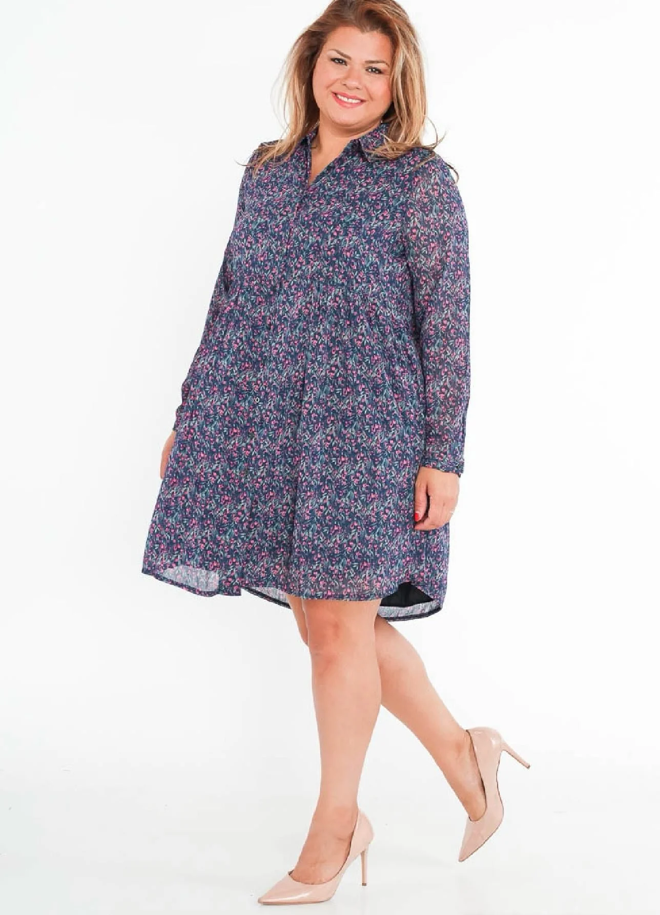 Breezy Flower Dress - Blue - Image 4