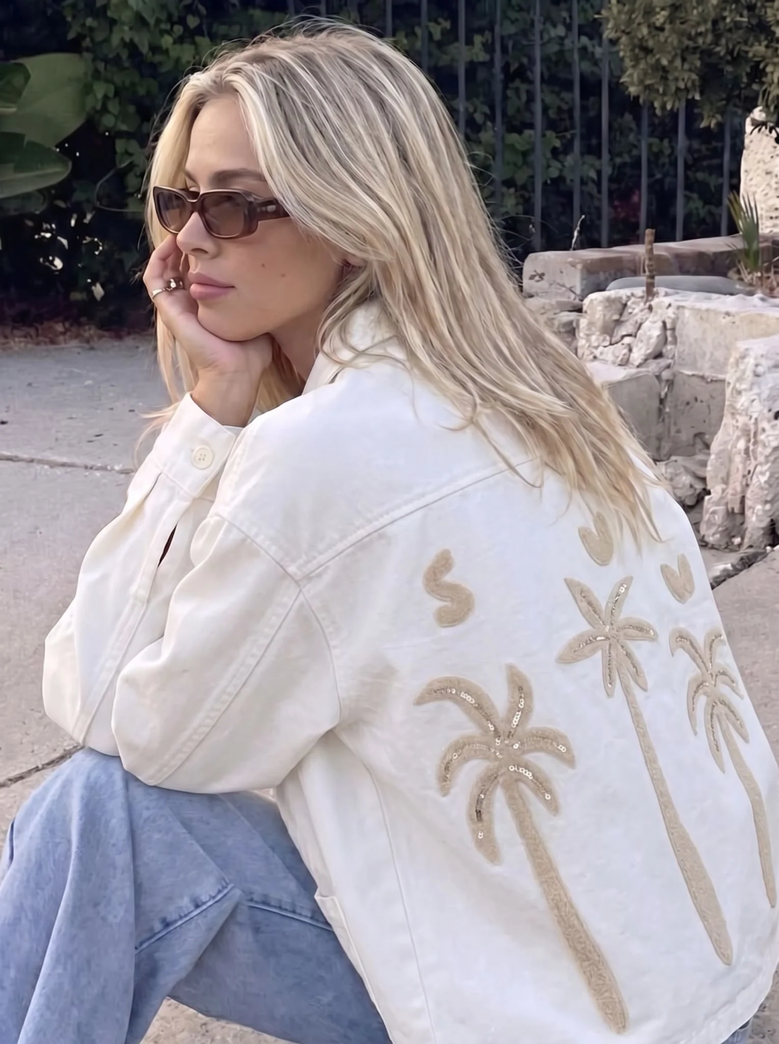 Sun Denim Jacket - White