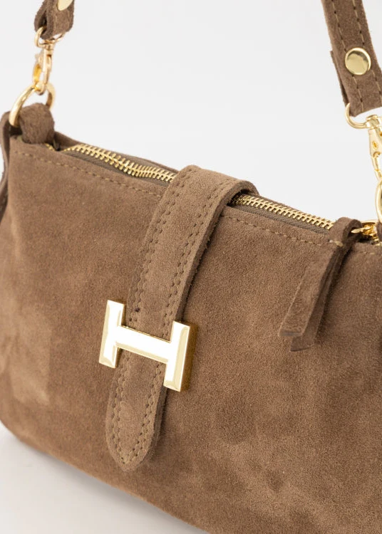 Burnley Suede Bag - Taupe - Image 3