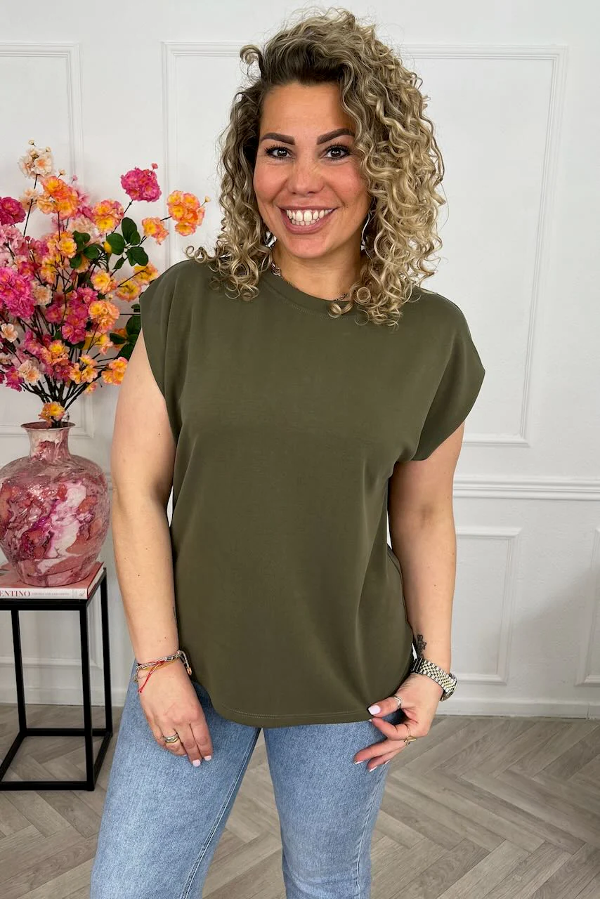 Cap Sleeve Shirt - Armygreen